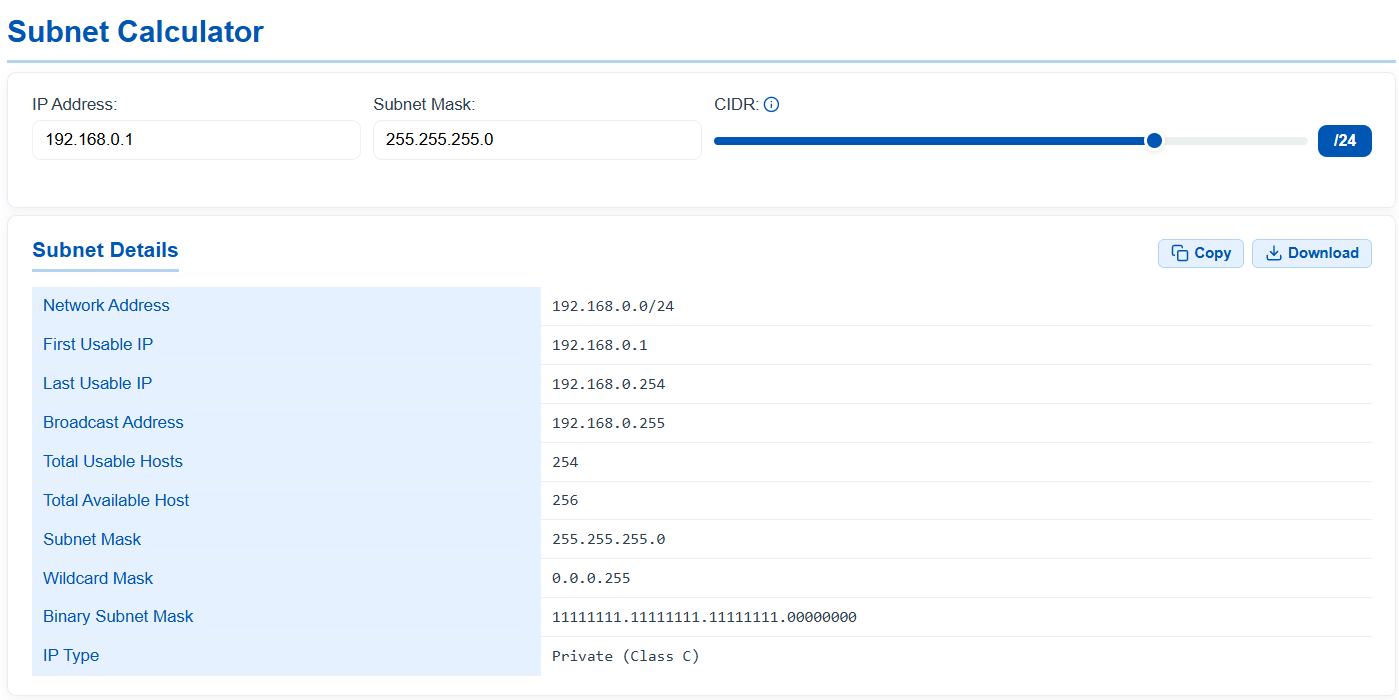 Subnet Calculator